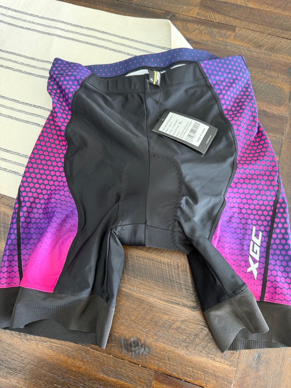 XGC Performance Women's Black Purple Gradient Cycling Shorts